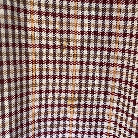 LL Bean Button Up Shirt Men XL Tall Brown Plaid Long Sleeve - Picture 16 of 16